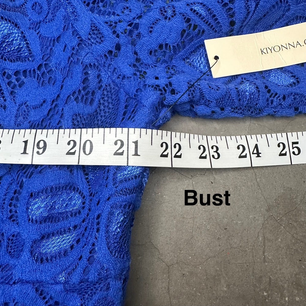 Kiyonna Mademoiselle Blue Lace Cocktail Dress Sz3x - Picture 9 of 12